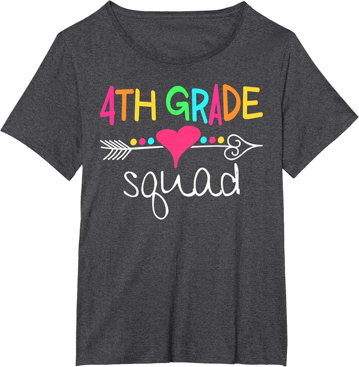 4th Grade Squad Fourth Teacher Student Team Back to School T-Shirt - Dark Heather Grey