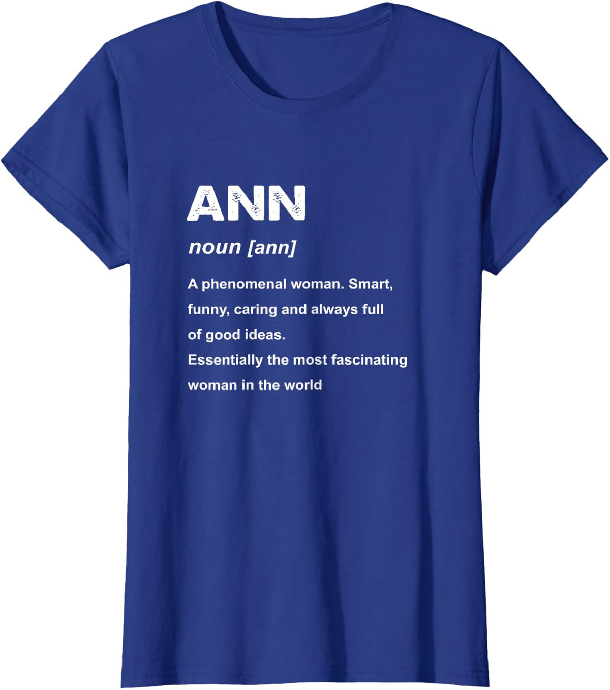Ann Name T-Shirt - Royal Blue