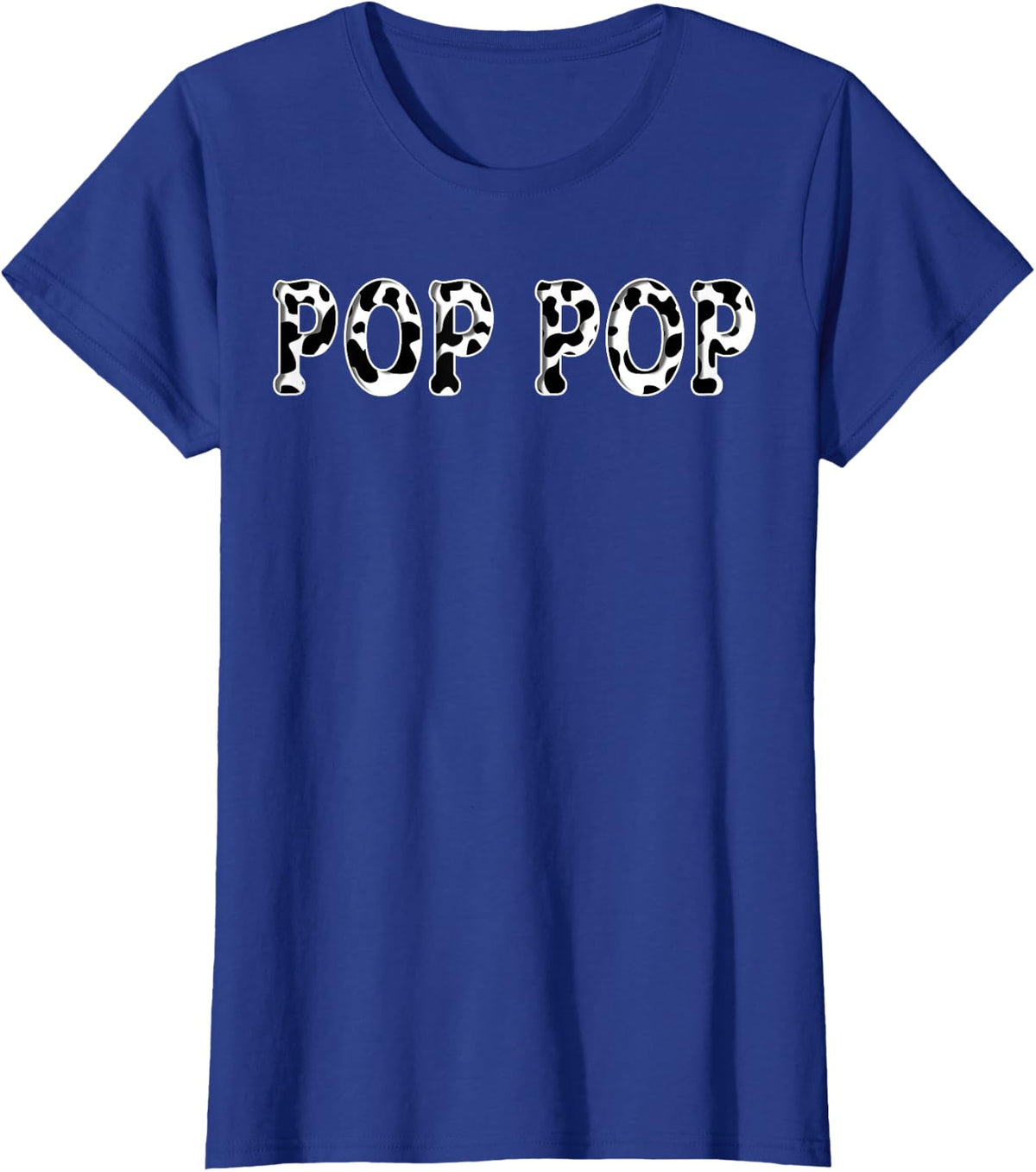 Cow Pop Pop Birthday Family Matching Girl Boy Farm Birthday T-Shirt - Royal Blue