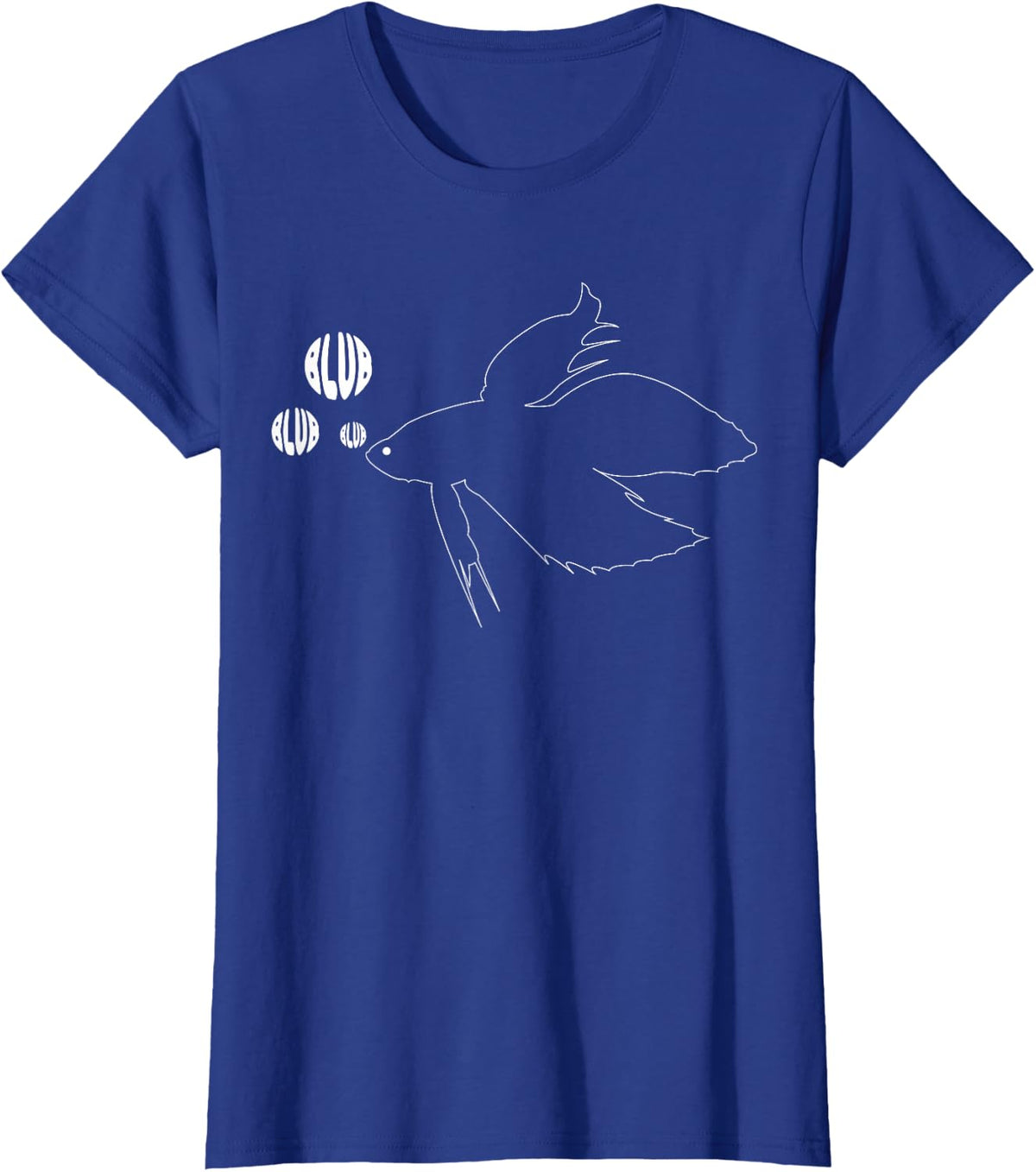 Blub Blub Blub Betta Fish T-Shirt - Royal Blue