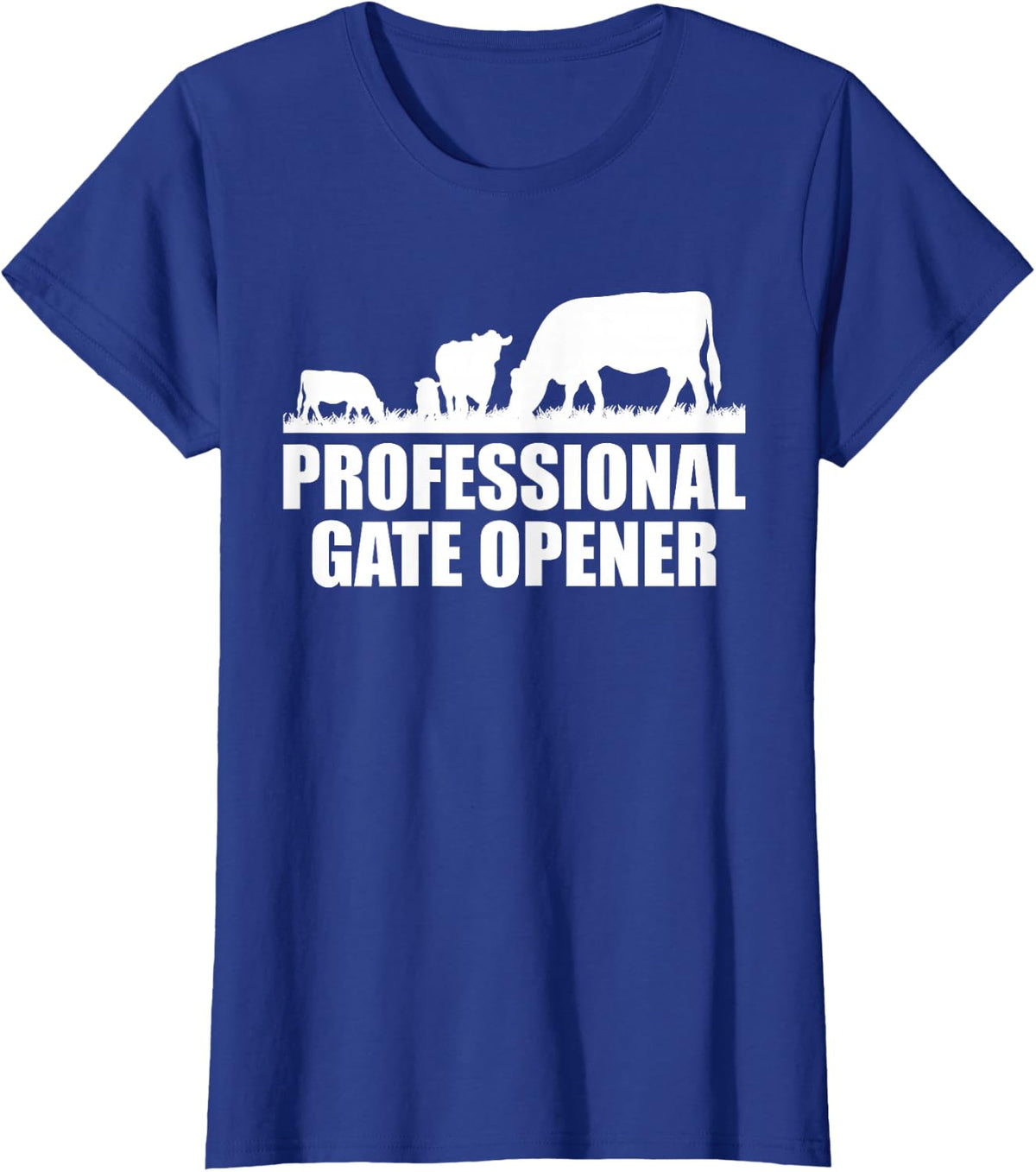 Professional Gate Opener Cow Clothing T-Shirt - Royal Blue
