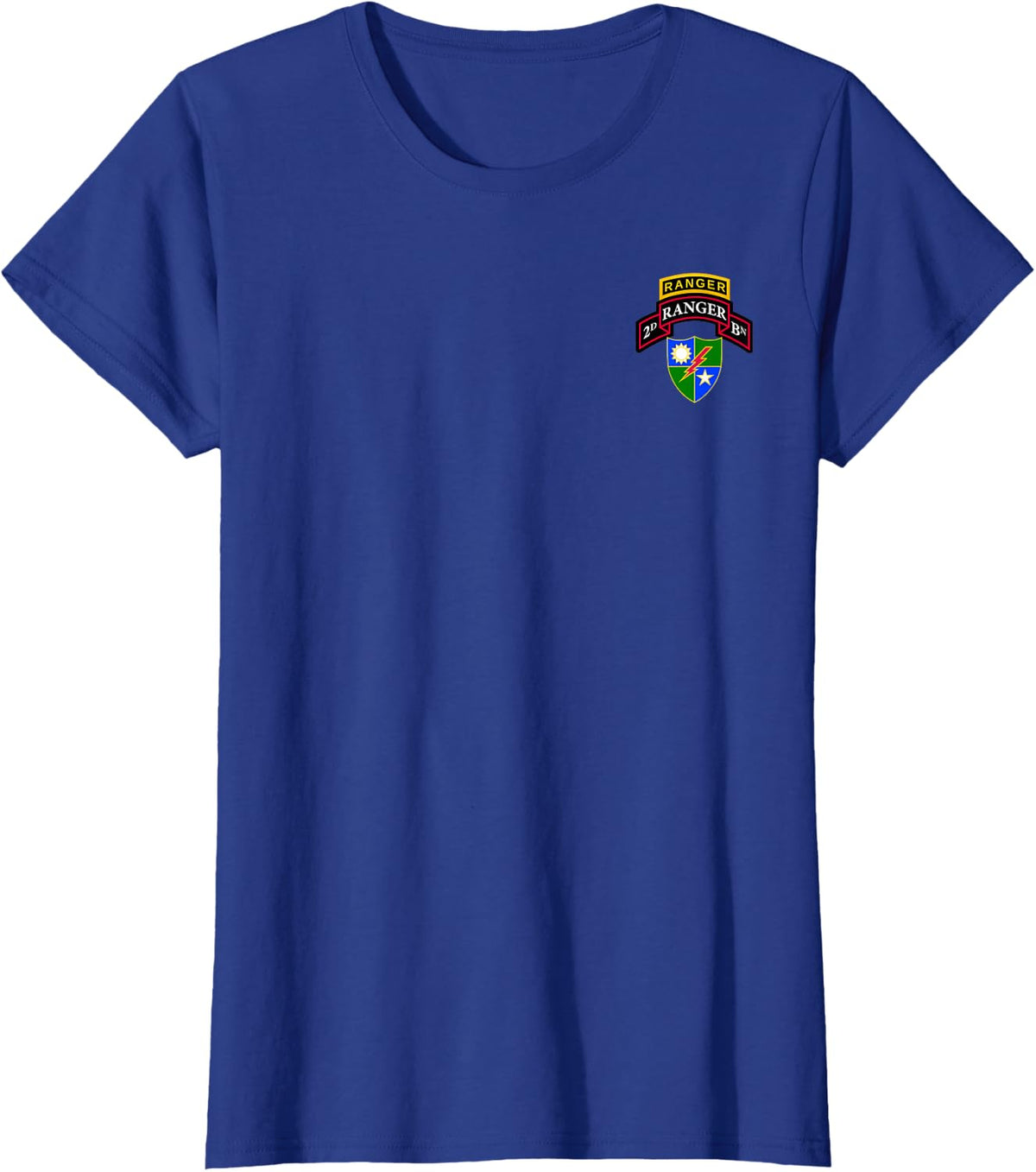75th Ranger Regiment 2nd Ranger Battalion Veteran Patriotic T-Shirt - Royal Blue