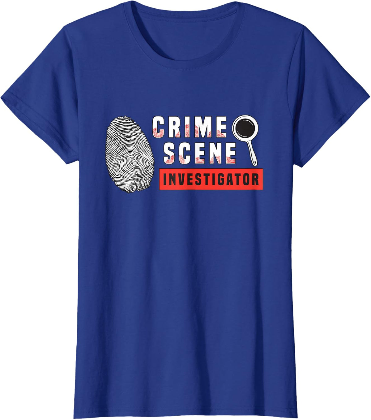 Crime Scene Investigator Forensic Scientist True Crime CSI T-Shirt - Royal Blue