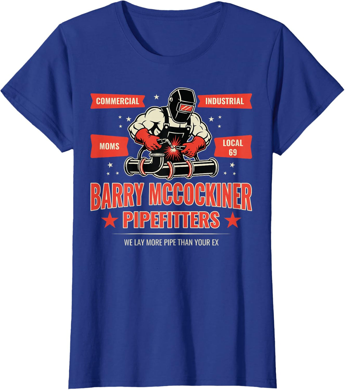 Barry McCockiner Adult Humor Pun Innuendo Joke Gag Gifts T-Shirt - Royal Blue