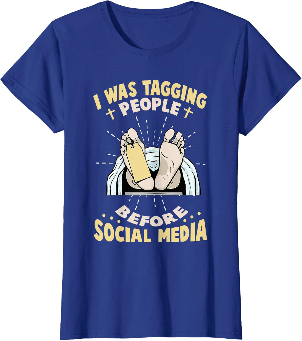Funny Funeral Director Tagging People - Mortician T-Shirt - Royal Blue