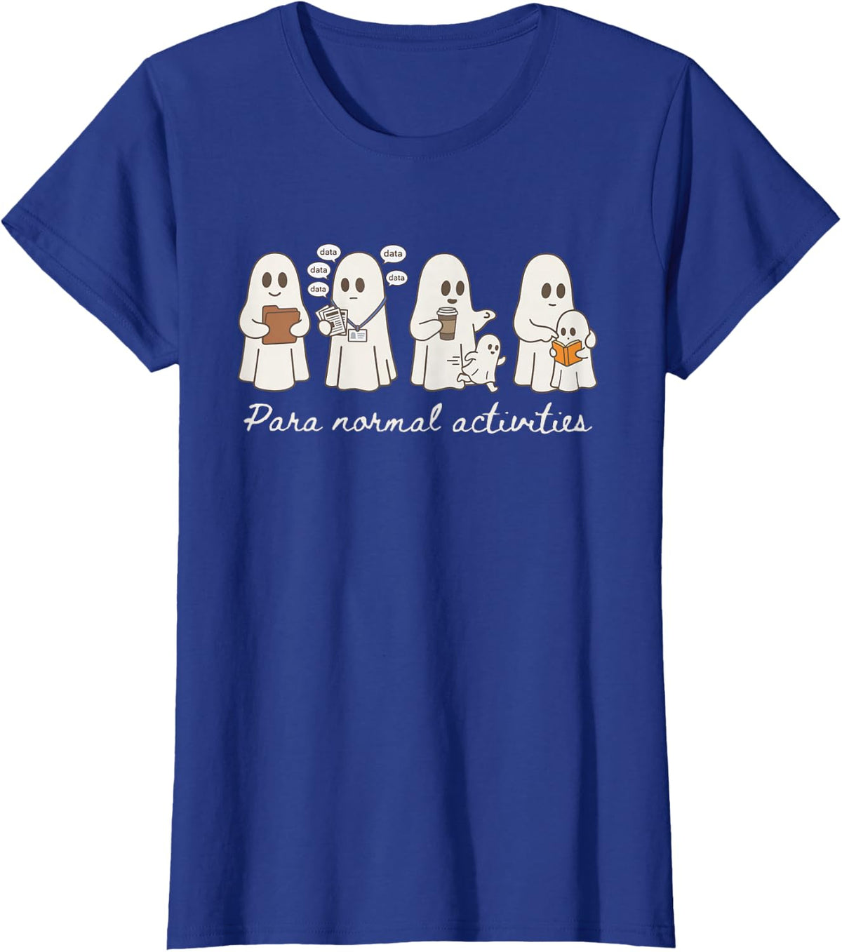 Paraprofessional Halloween Cute Ghost para Normal Activities T-Shirt - Royal Blue