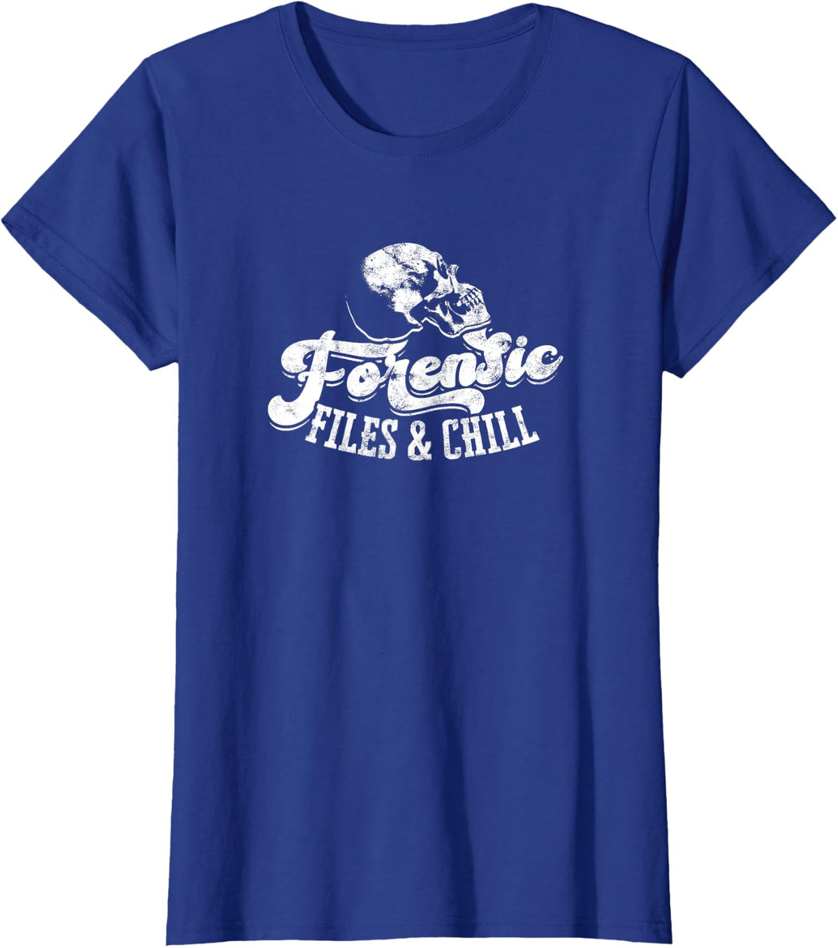 Forensic Files & Chill - investigator T-Shirt - Royal Blue