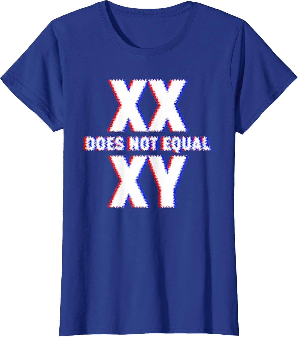 XX Does Not Equal XY Funny Science T-Shirt - Royal Blue