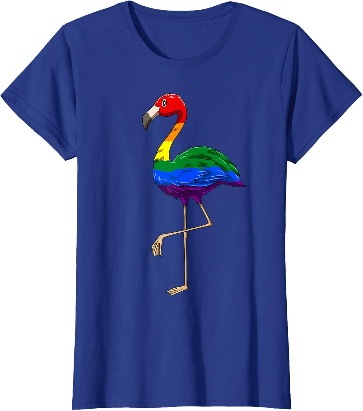 LGBT Flamingo Pride Rainbow Flag T-Shirt Tees Funny LGBTQ Pride Month Shirts - Royal Blue