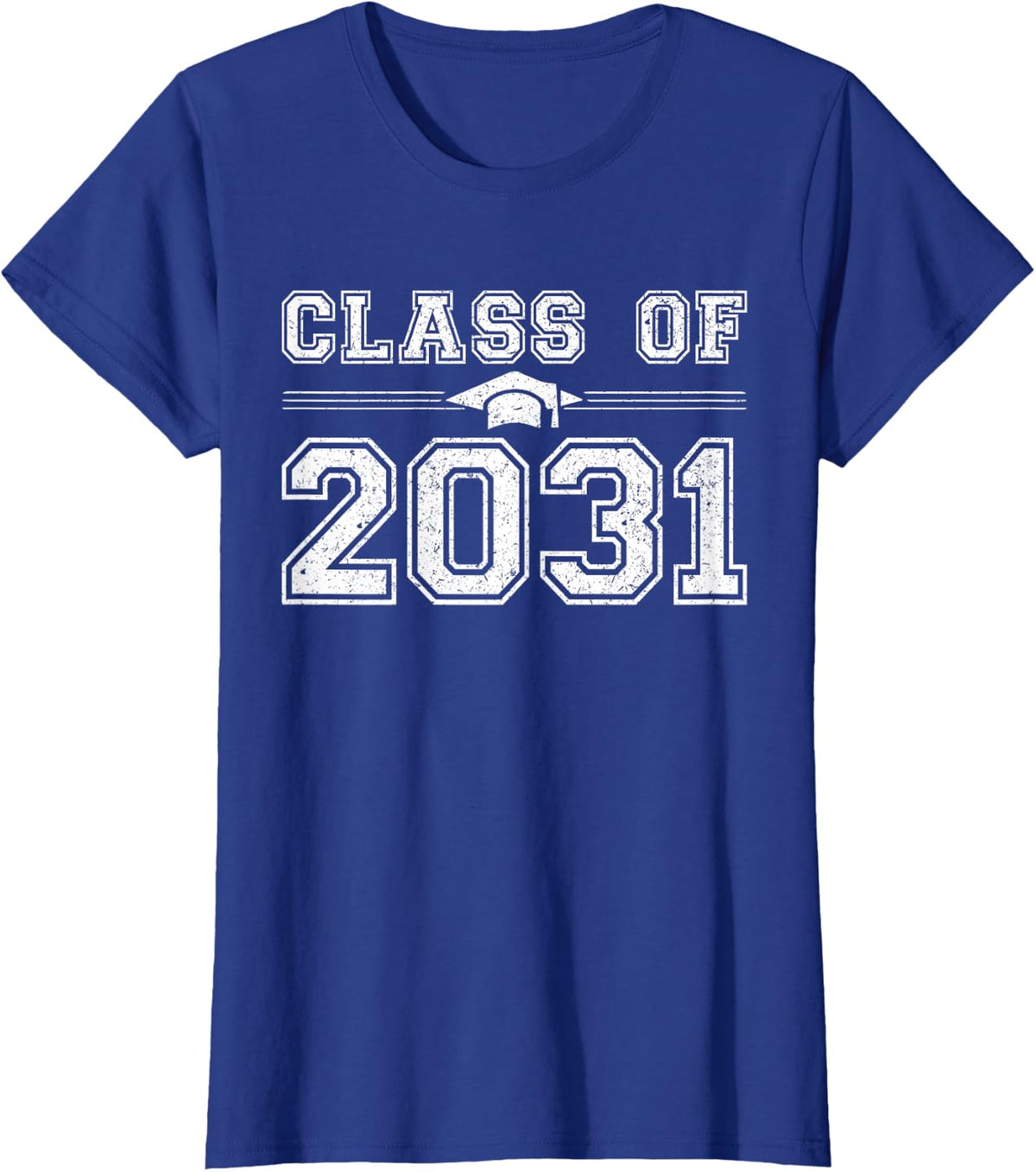 Class of 2031 Graduate 2031 Grow With Me First Day of School T-Shirt - Royal Blue