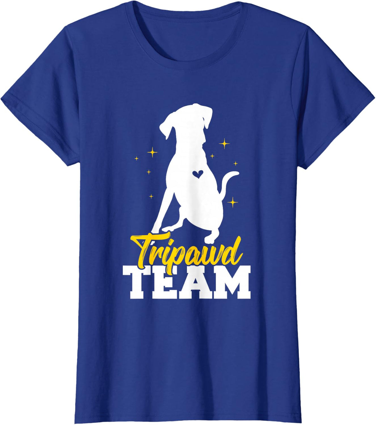 Tripawd Team Leg Amputee Dog Tripaw Dog Tripod Dog Owner T-Shirt - Royal Blue