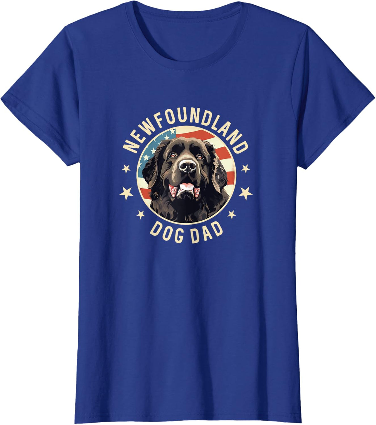 Newfoundland Dog Gifts for Men, Newfie Newfoundland Dog Dad T-Shirt - Royal Blue