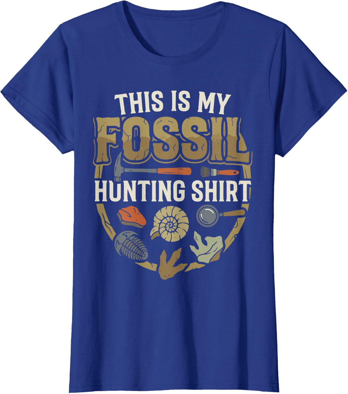 Fossil Hunting Future Paleontologist Paleontology T-Shirt - Royal Blue