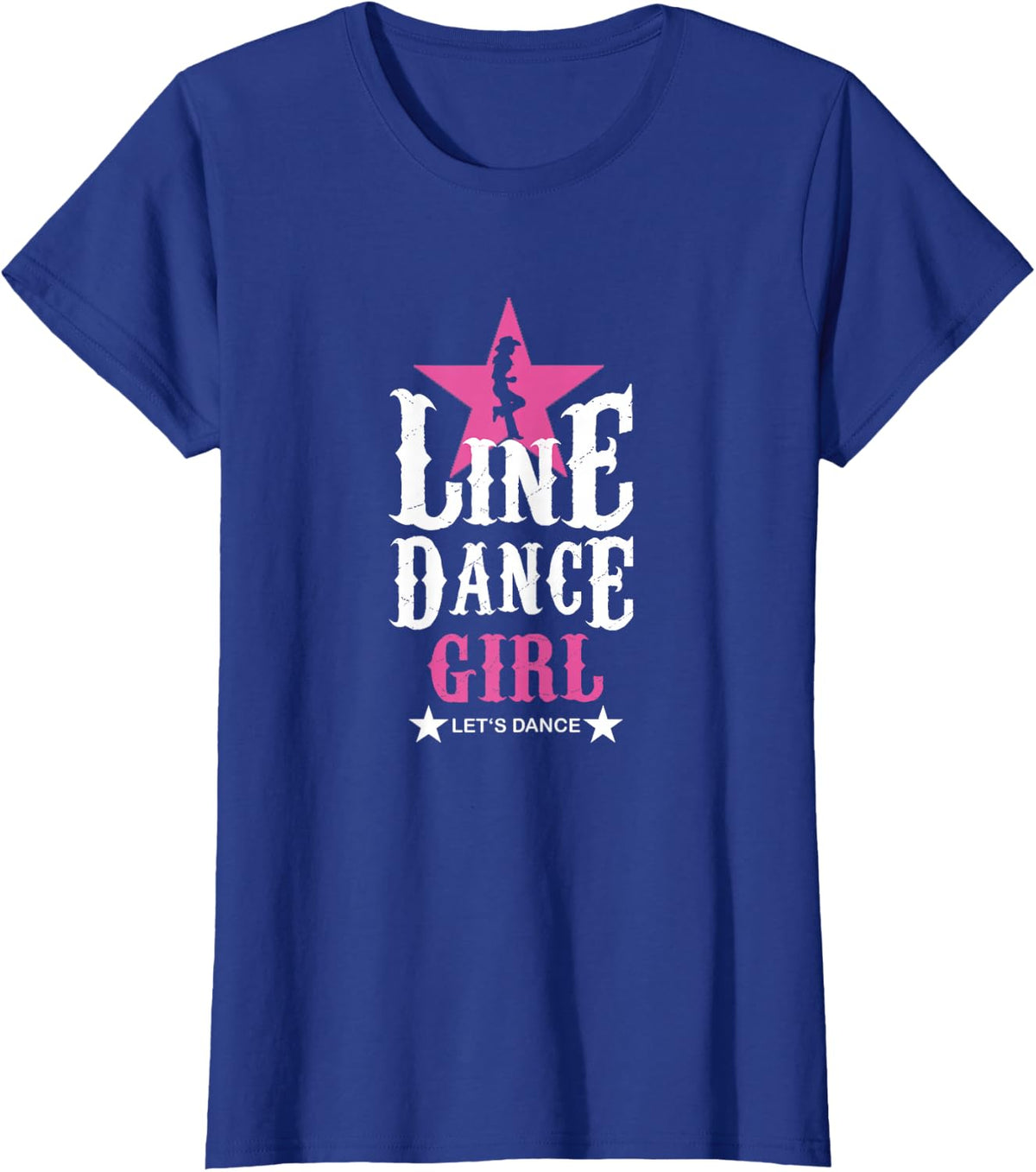 Line Dance Girl T-Shirt - Royal Blue