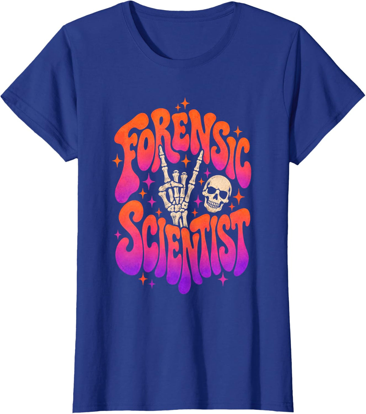 Forensic Scientist Skeleton Hand T-Shirt - Royal Blue