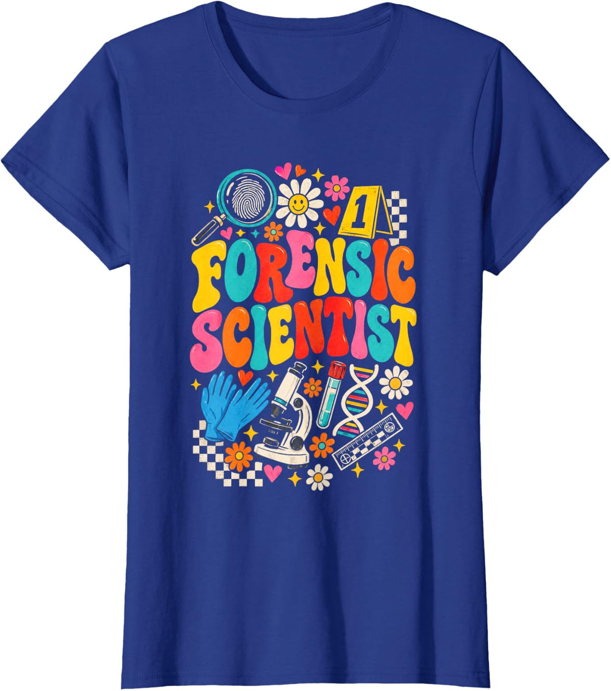 Forensic Scientist Stem Science T-Shirt - Royal Blue