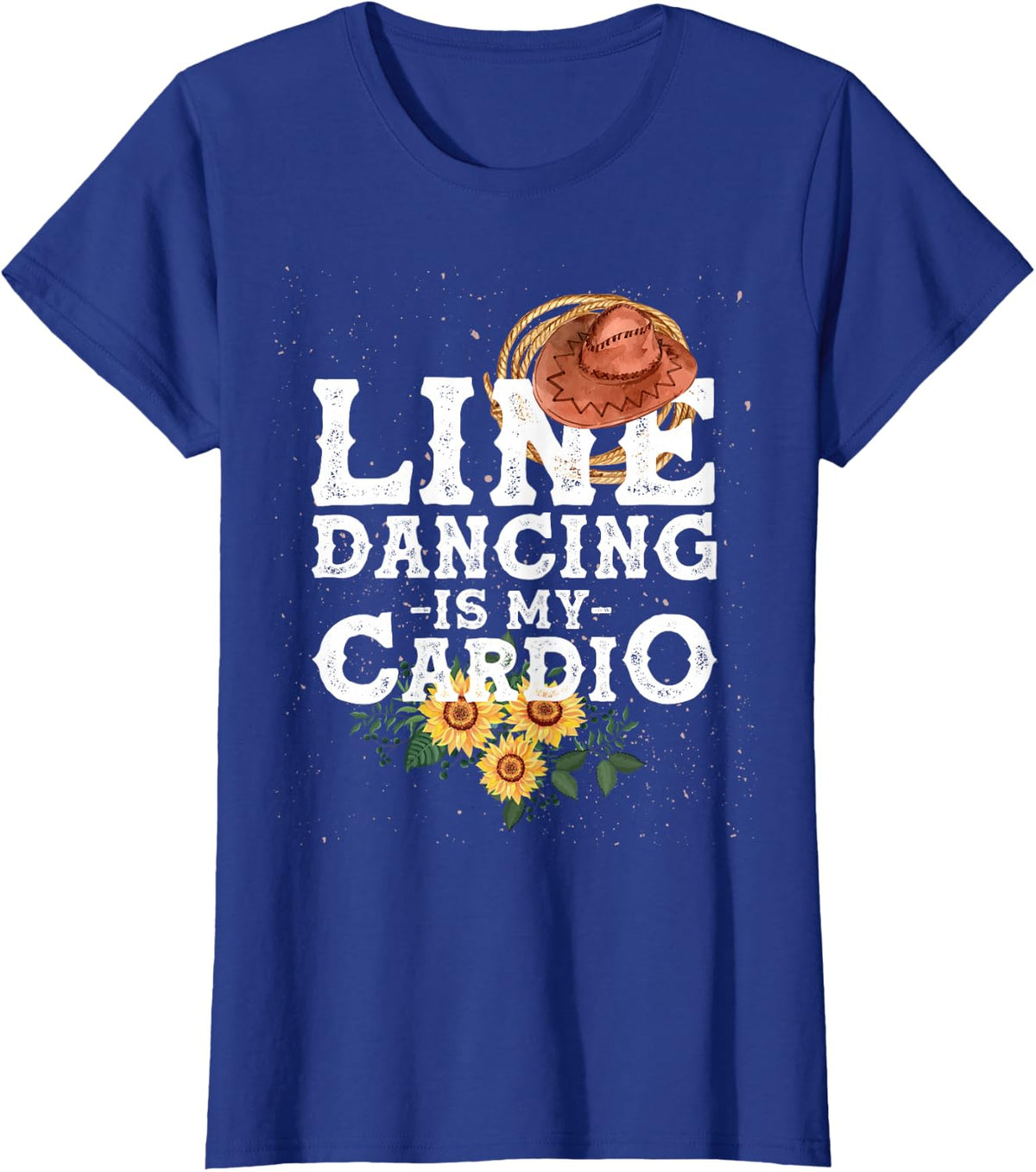 Line Dancing Is My Cardio Line Dance T-Shirt - Royal Blue