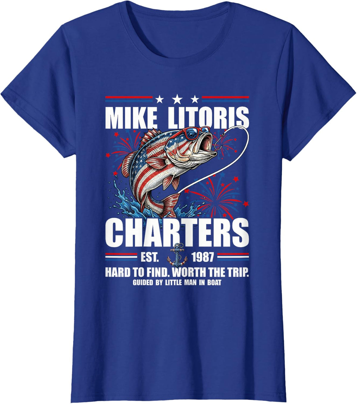Mike Litoris Funny Adult Humor Innuendo Joke 4th of July T-Shirt - Royal Blue
