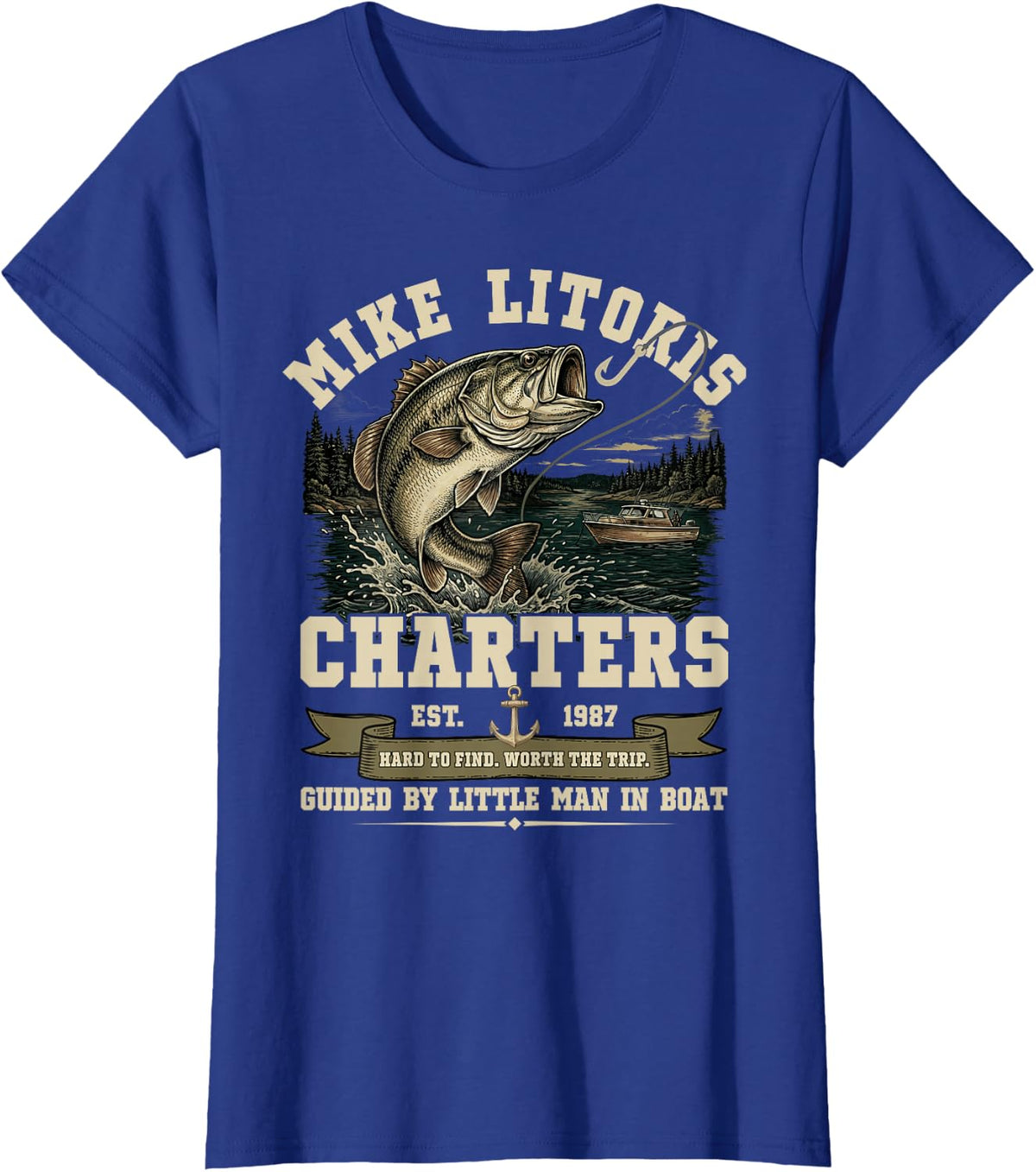 Funny Adult Humor T-Shirt Mike Litoris Innuendo Joke Gag Gift Tees for Men - Royal Blue
