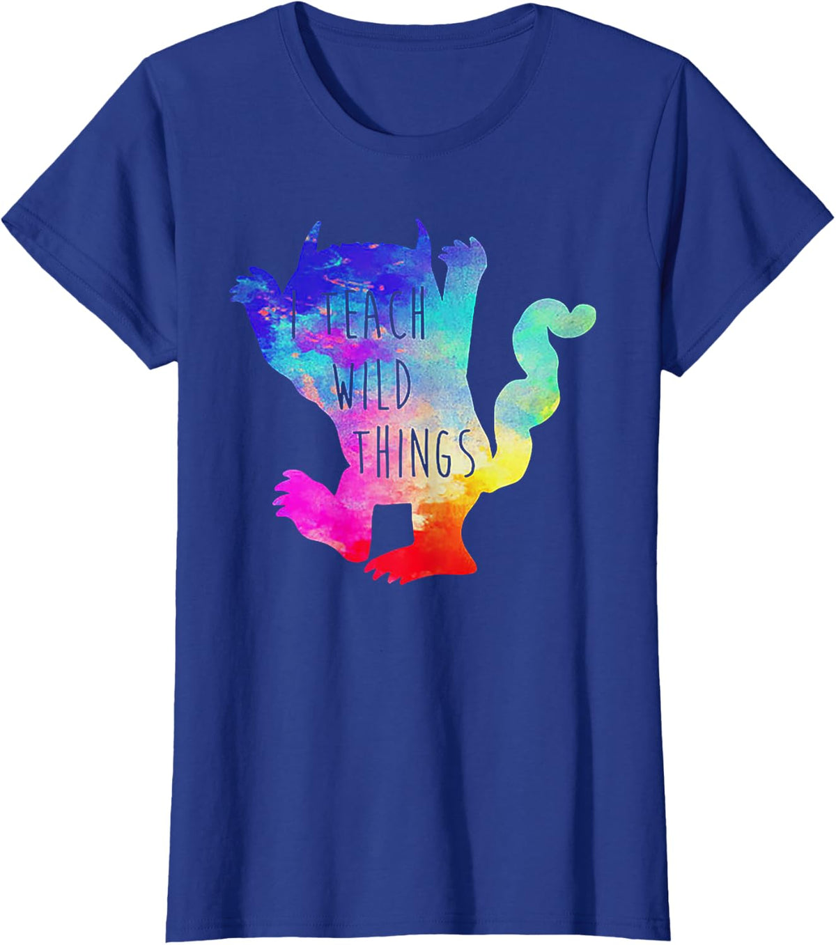 I Teach Wild Things Monster TShirt Funny Halloween Gifts T-Shirt - Royal Blue