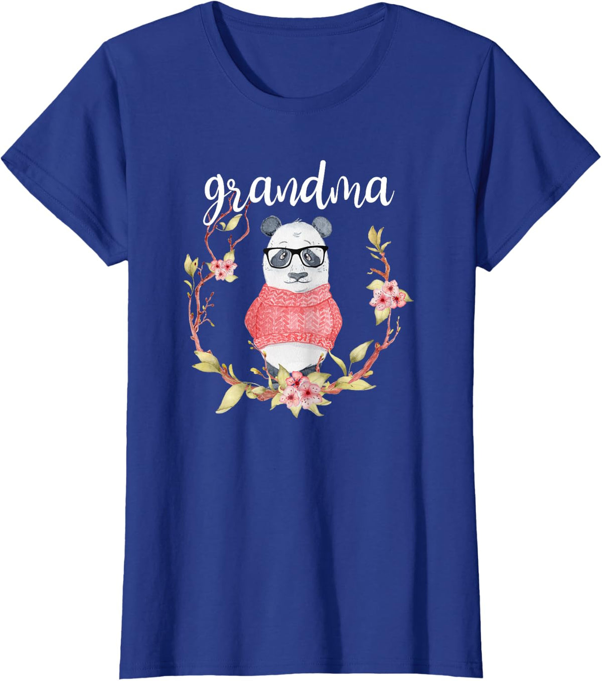 Grandma Panda Bear Nana Gift for Grandmom T-Shirt - Royal Blue