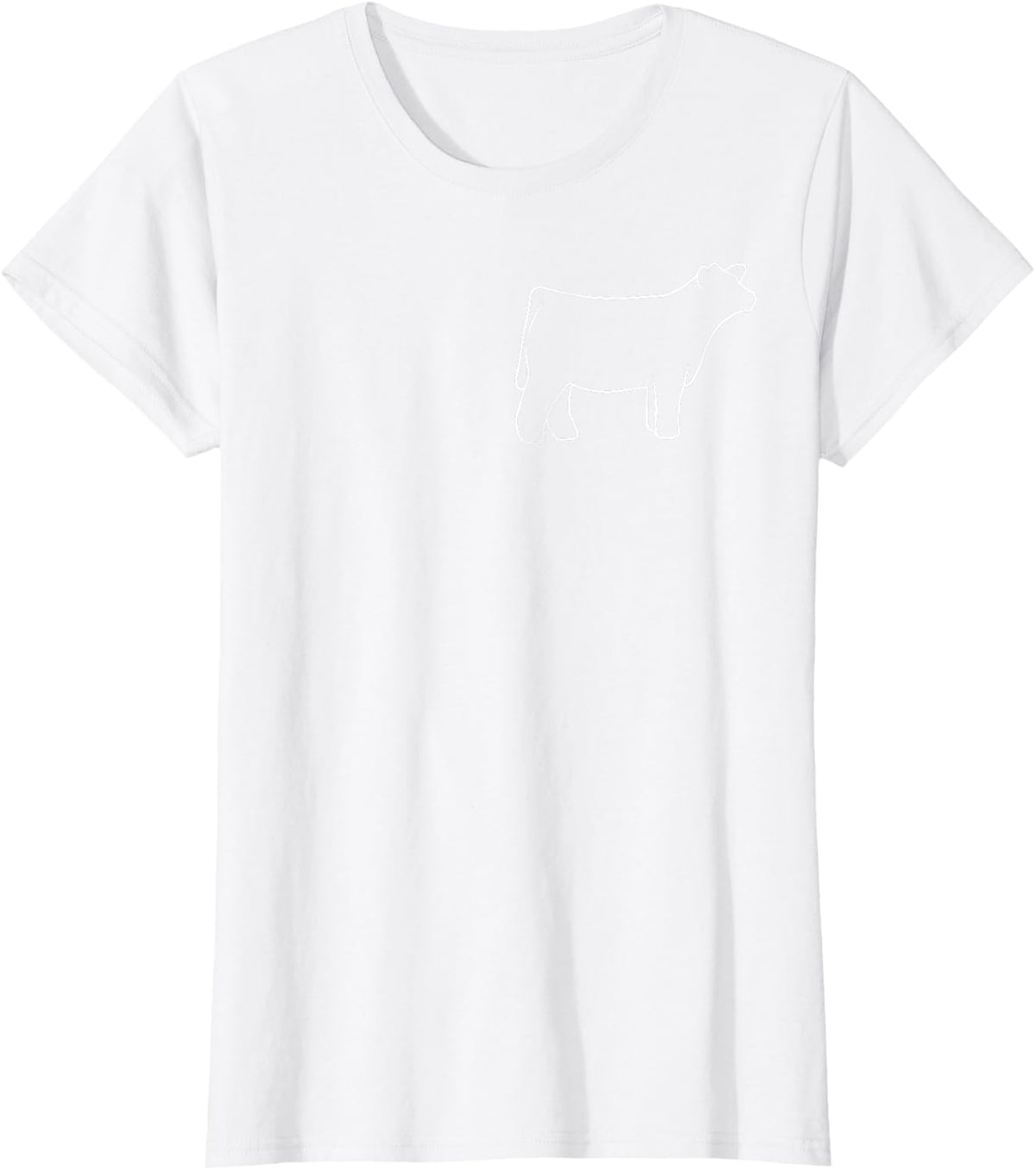 Cow Show Steer Girl T-Shirt Tees for Livestock Show Competition Cattle Farmer Cowgirl Shirt - White