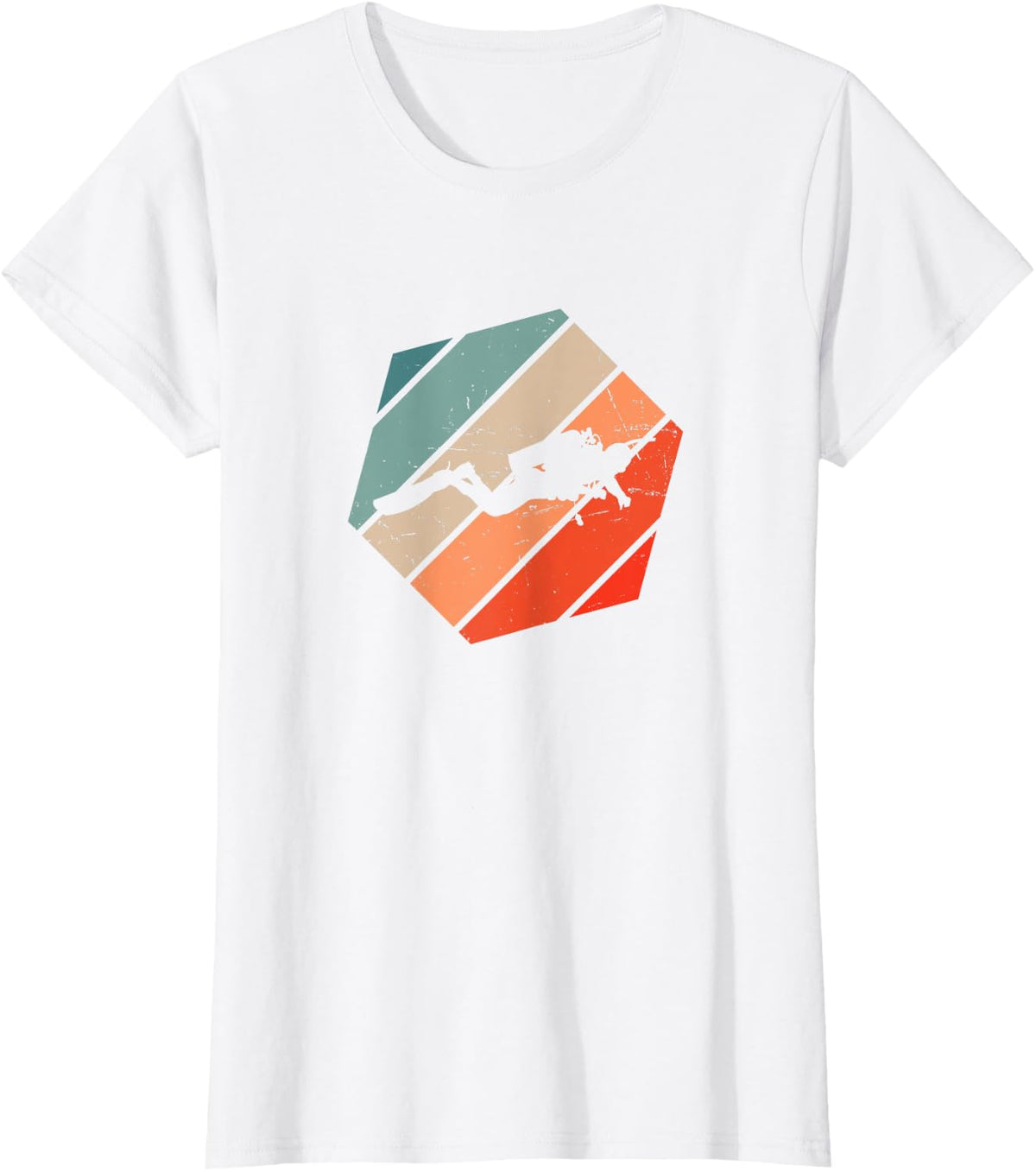 Men's Free Dive Scuba Diver Diver T-Shirt - White