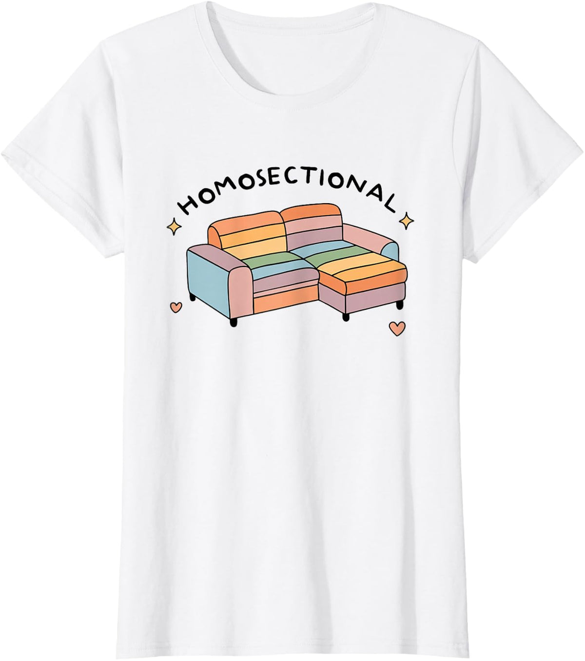 Homosectional Funny Meme Pride LGBTQ+ Pride Apparel T-Shirt - White