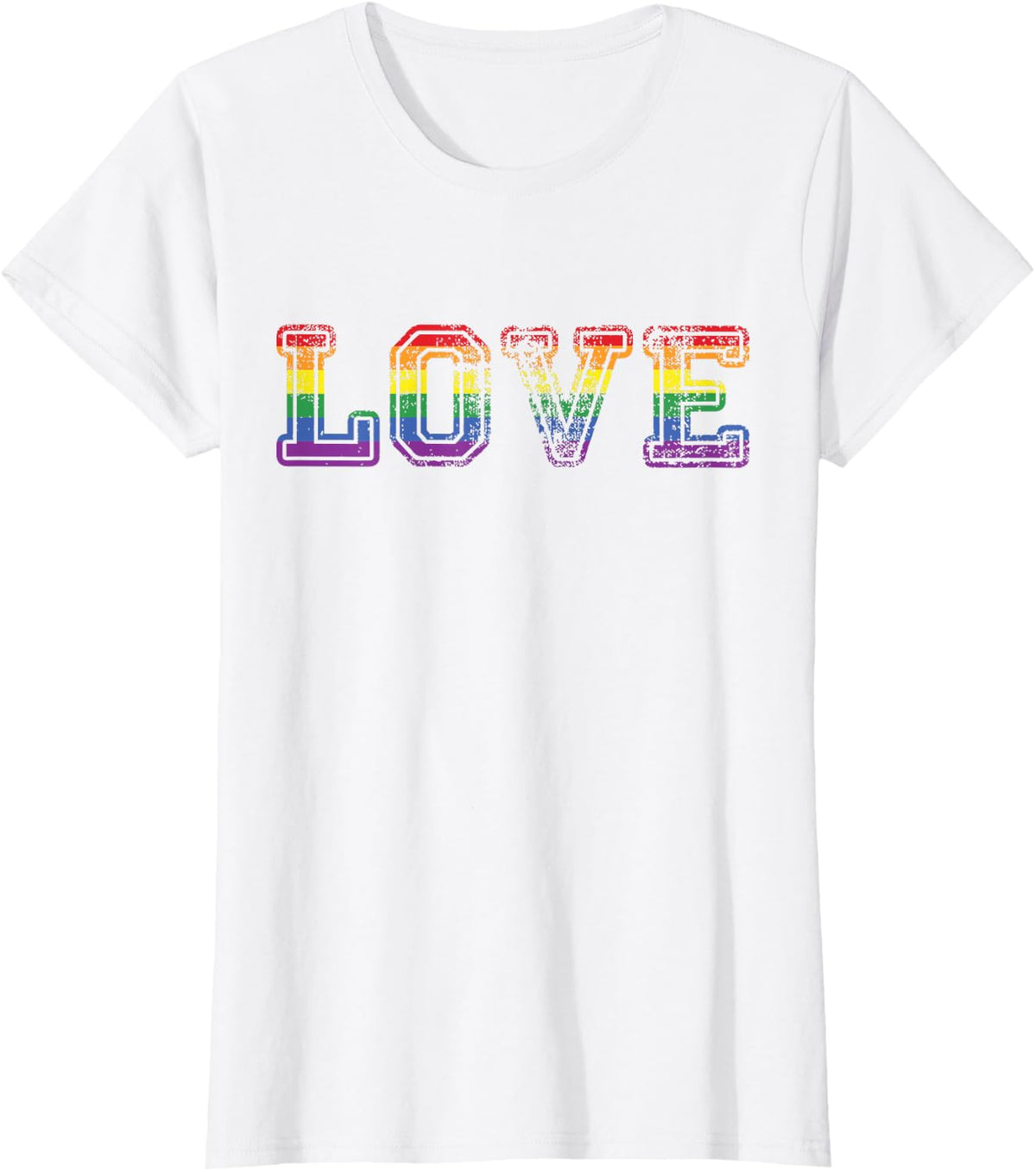 LOVE - LGBT Pride Rainbow Love LGBTQ Pride T-Shirt - White
