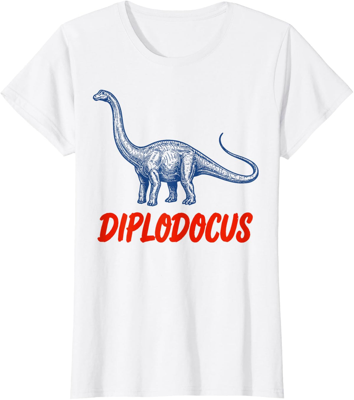 Diplodocus Illustration T-Shirt - White