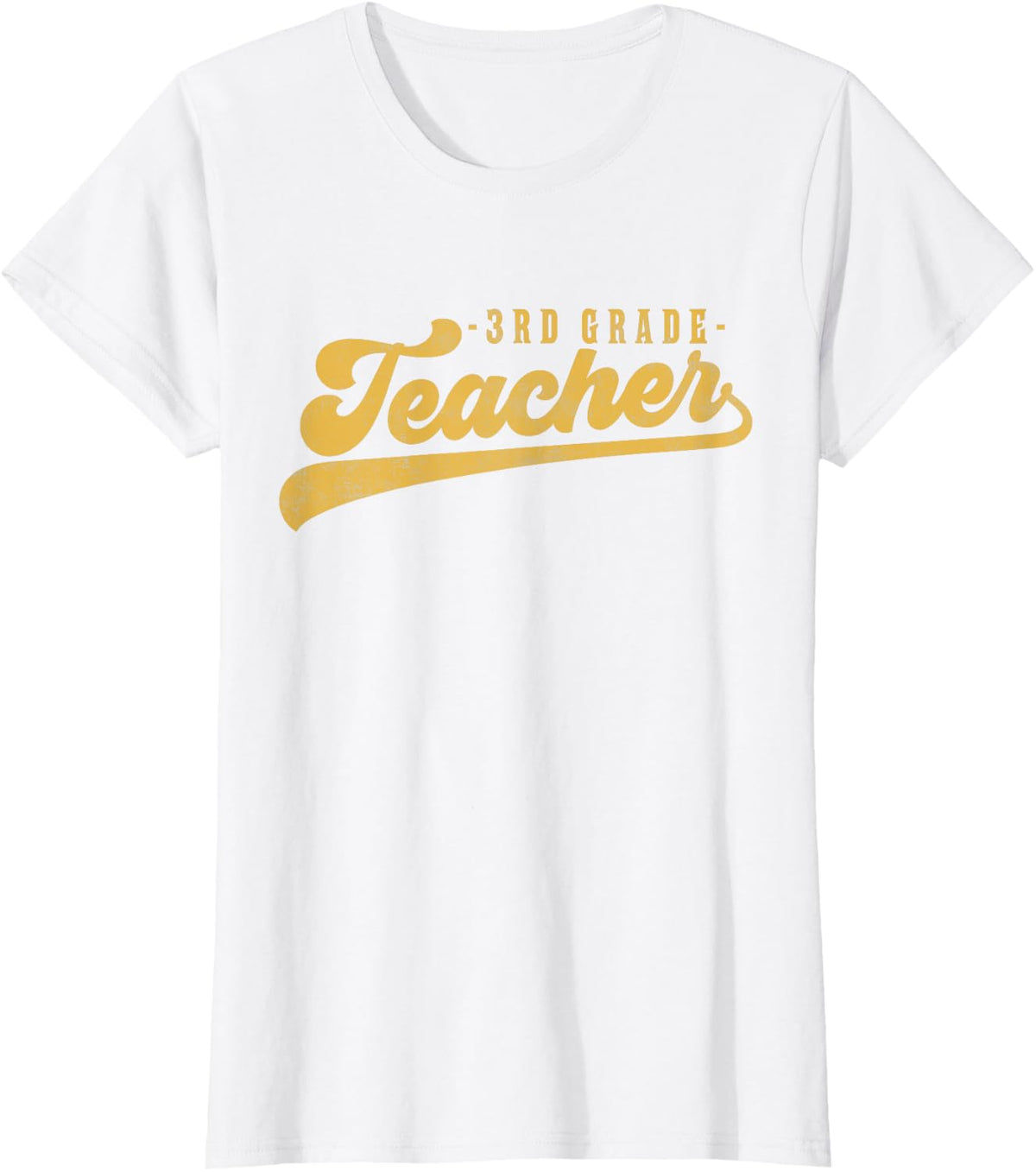 3rd Grade Teacher Cute Vintage Graphic Third Grade Teacher T-Shirt - White