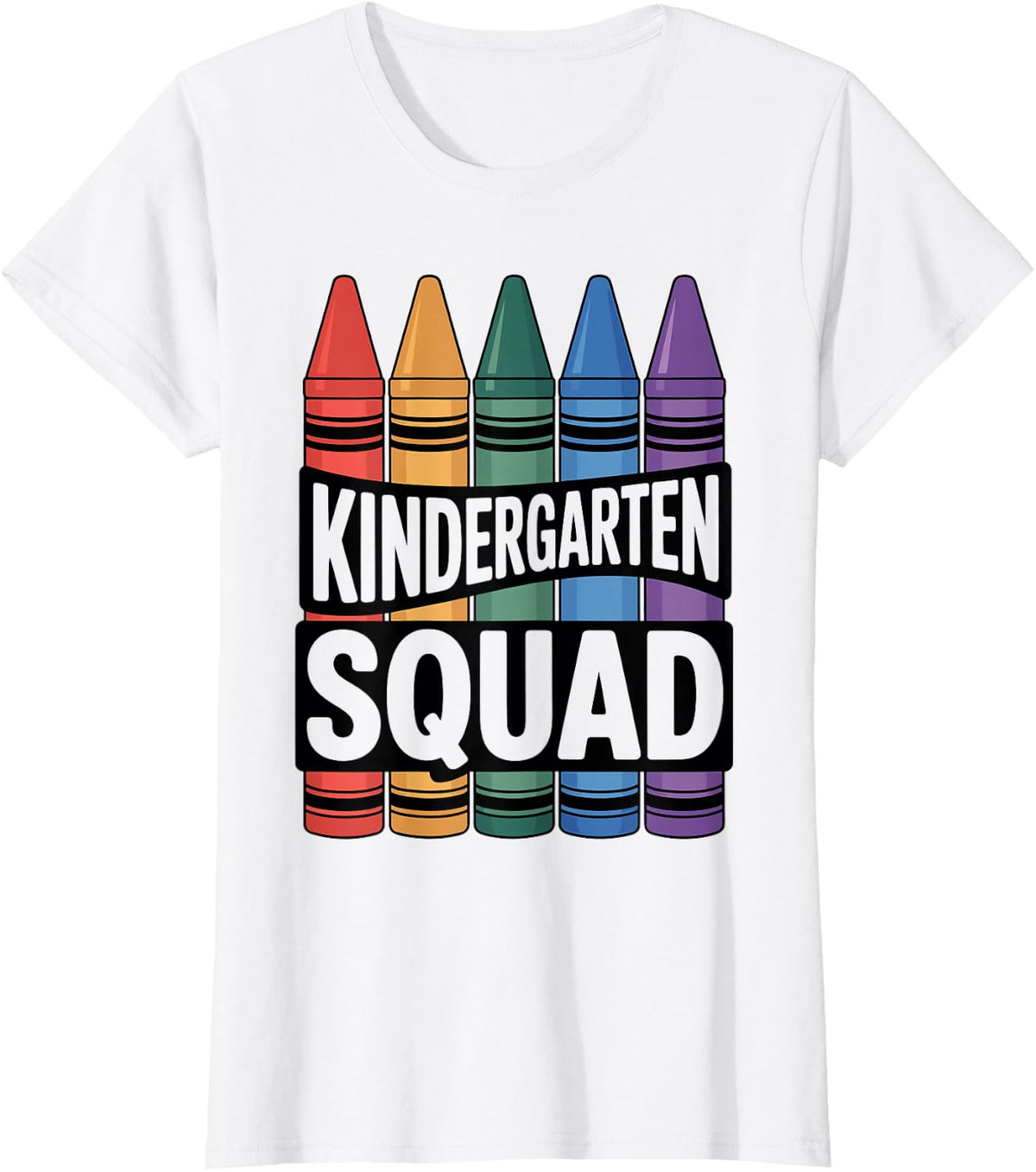 Kindergarten Squad Funny Kindergarten Teacher T-Shirt - White