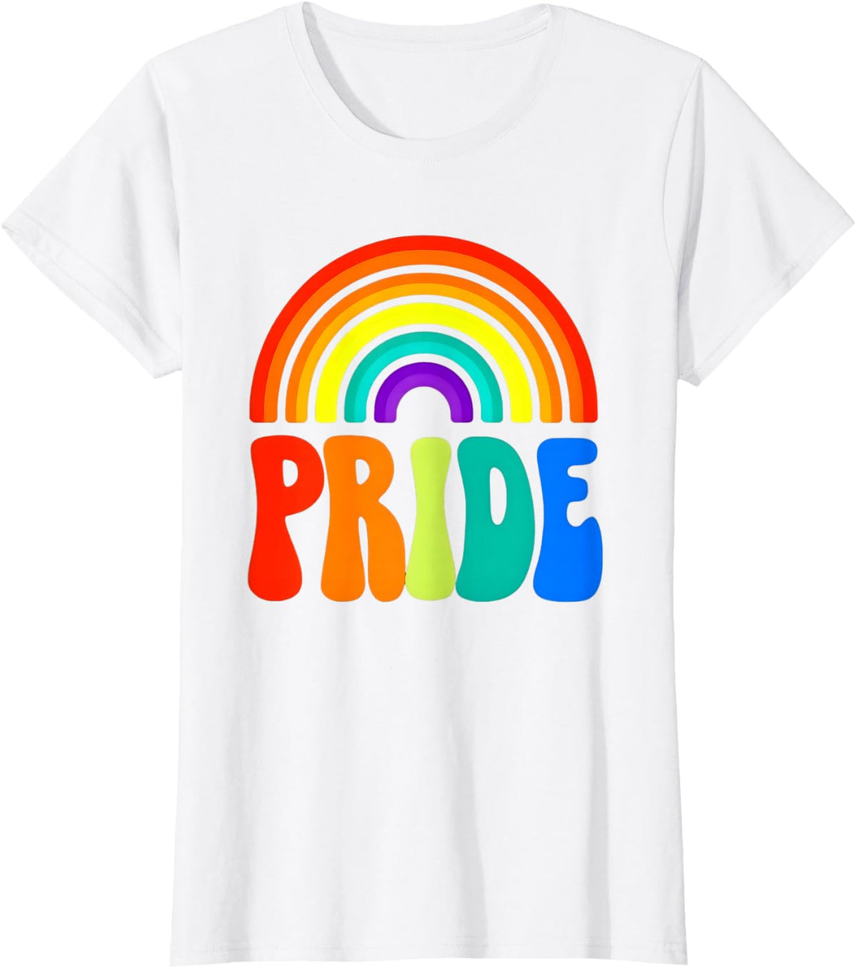 Pride Month Classic Retro Rainbow LGBTQ+ T-Shirt - White