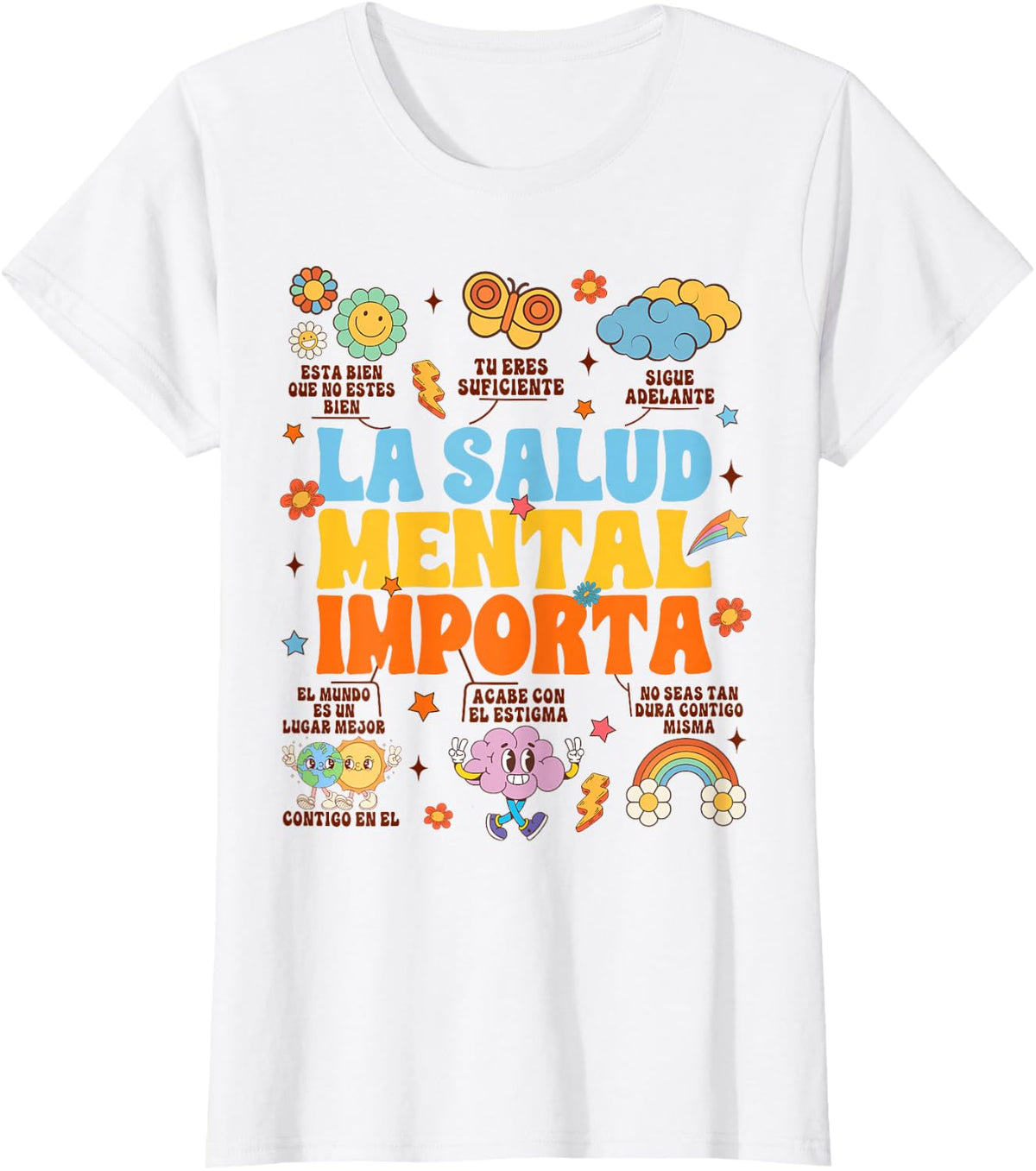 Mental Health Counselor Spanish La Salud Mental Importa T-Shirt - White