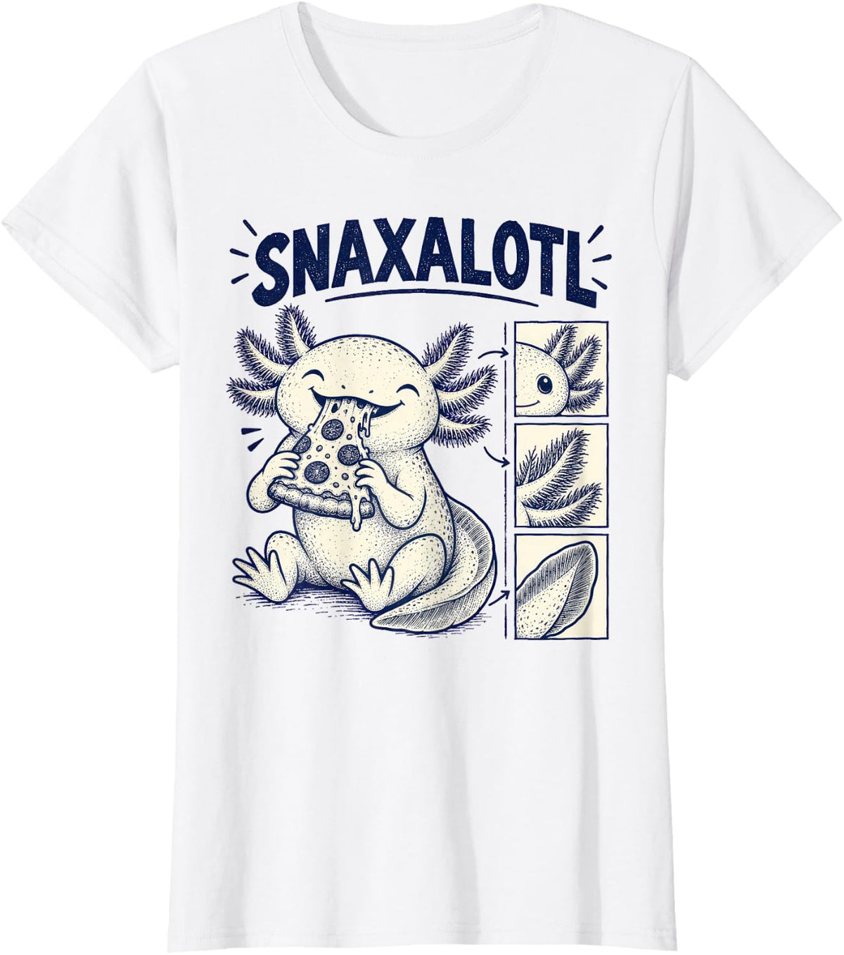 Axolotl Biology and Aquatic Salamanders T-Shirt - White