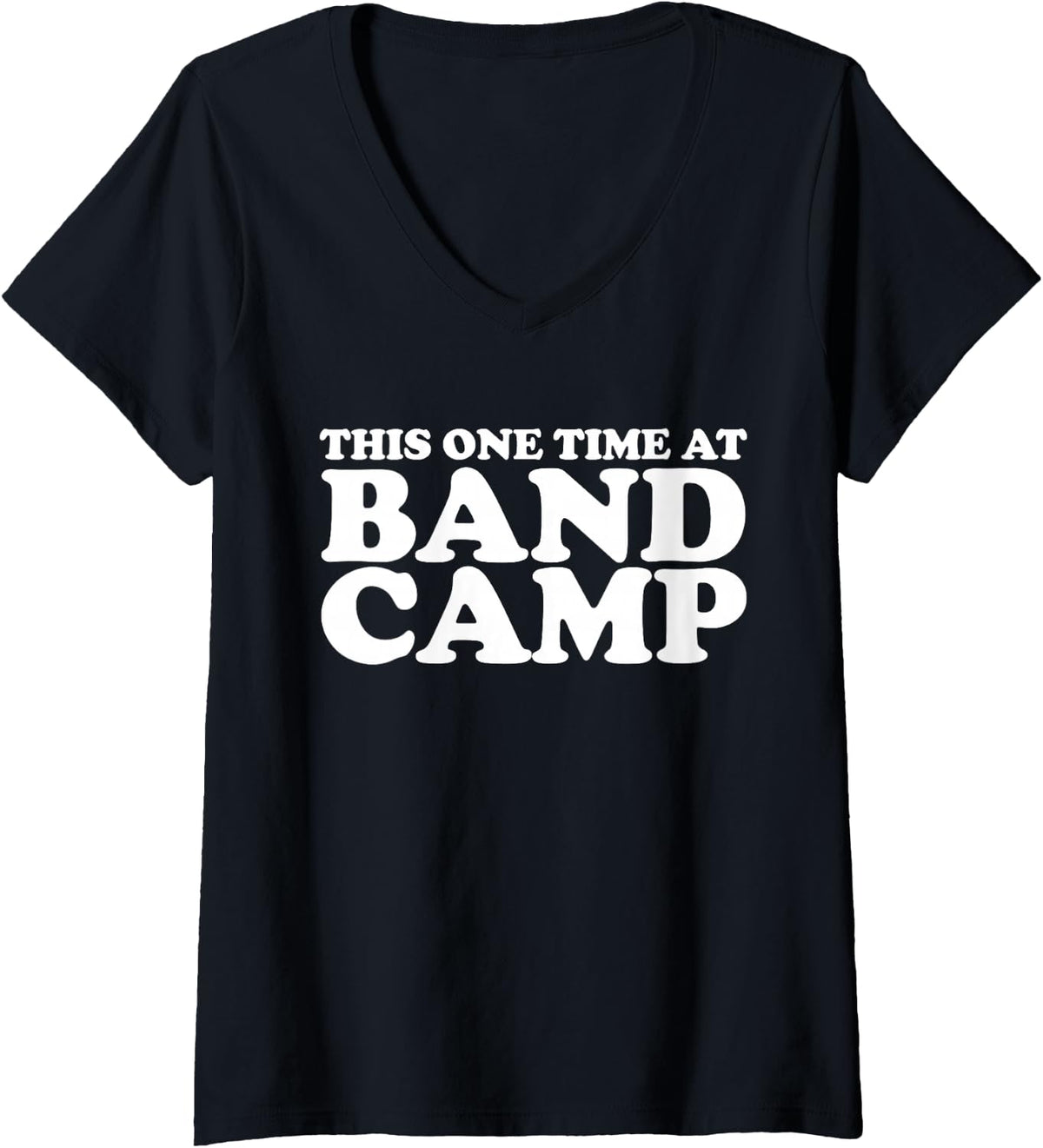 Women's This one time at Band Camp V-Neck T-Shirt - Black