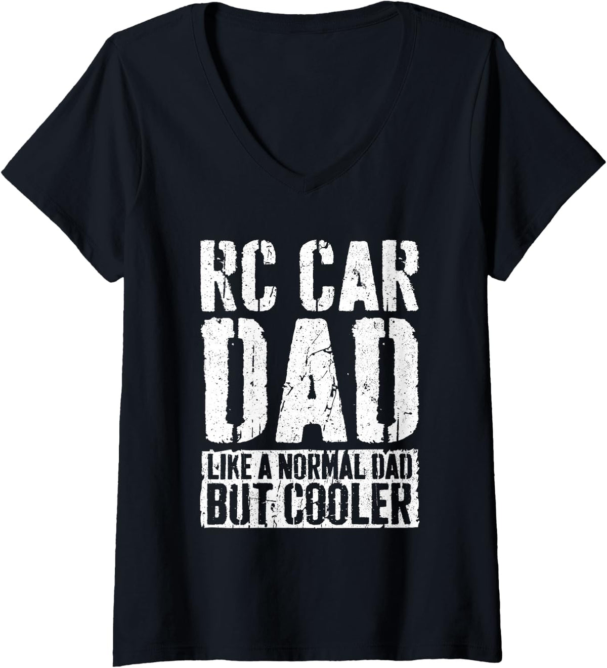 Women's RC Car Dad Shirt Men Fathers Day RC Car Dad V-Neck T-Shirt - Black