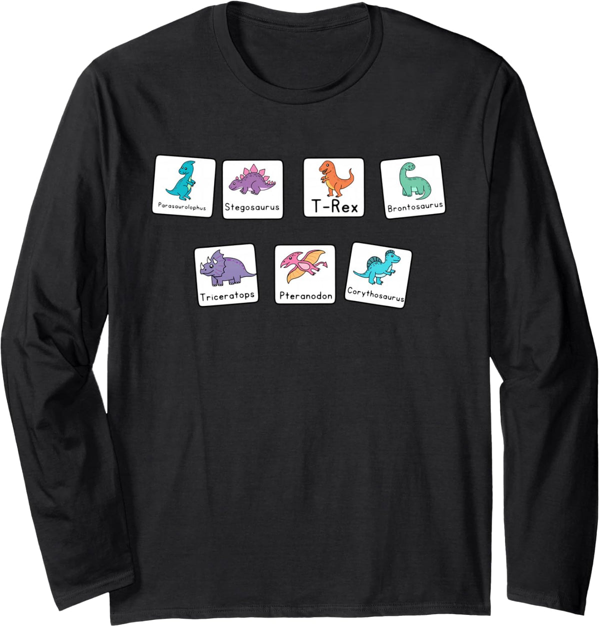 Dinosaur ABA Special Education Teacher Behavior Technician Long Sleeve T-Shirt - Adult Unisex Black