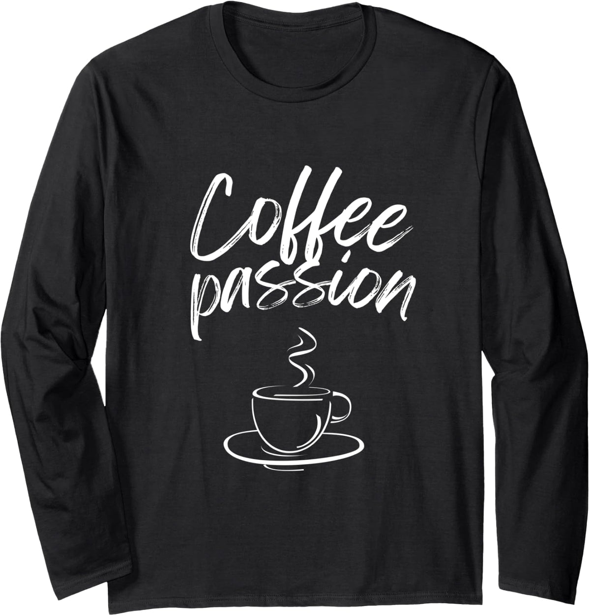 Coffee Lovers Long Sleeve T-Shirt - Adult Unisex Black