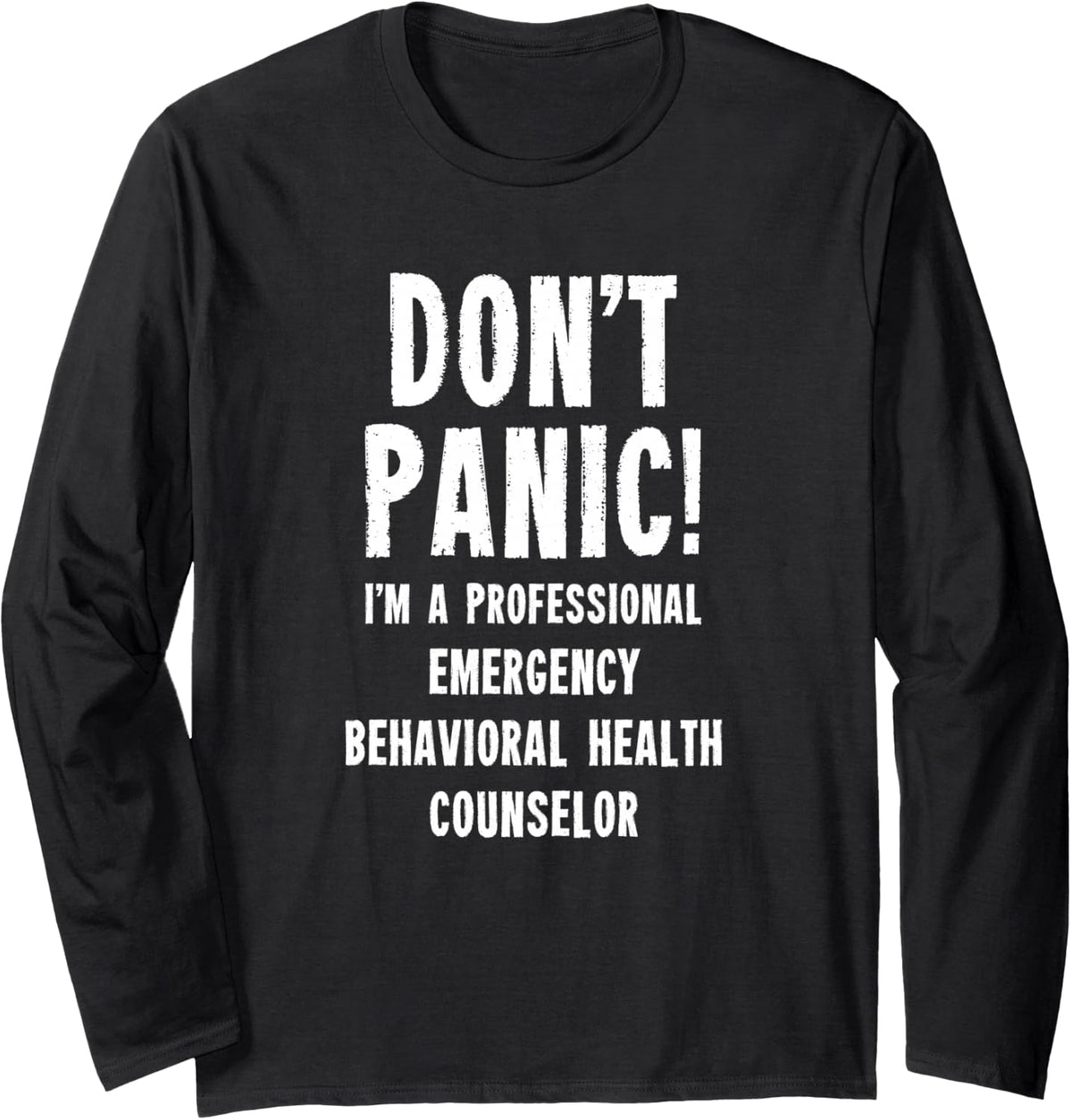 Emergency Behavioral Health Counselor Long Sleeve T-Shirt - Adult Unisex Black