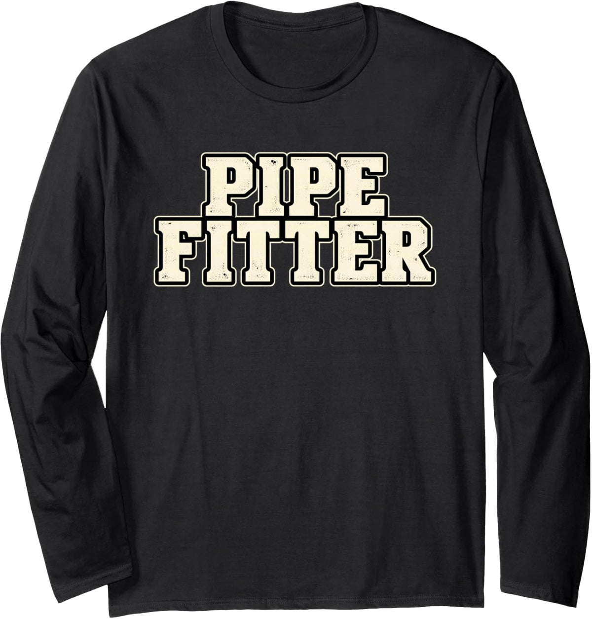 Pipe Fitter Lazy Halloween Costume Long Sleeve T-Shirt - Adult Unisex Black