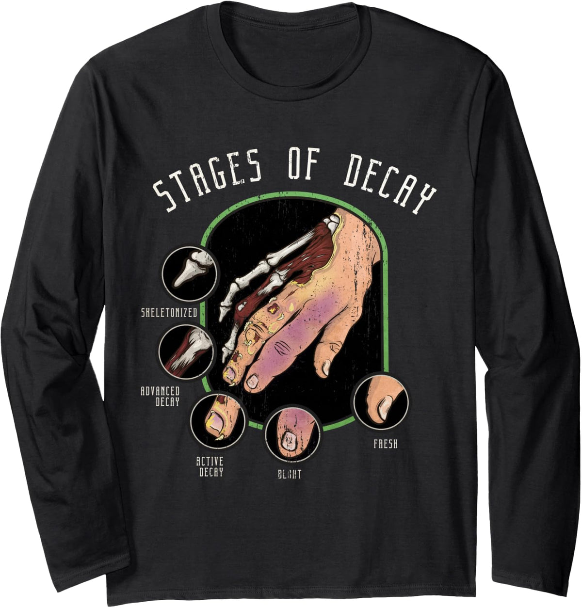 Forensic Science - Human Anatomy Coroner Embalming Long Sleeve T-Shirt - Adult Unisex Black
