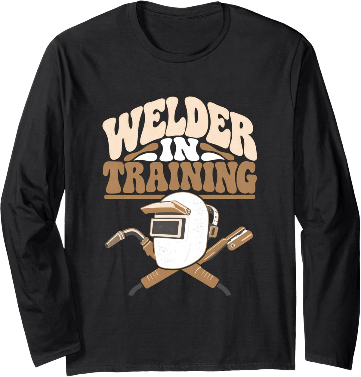Welder in Training Funny Welder Funny Welding Mig Tig Gift Long Sleeve T-Shirt - Adult Unisex Black