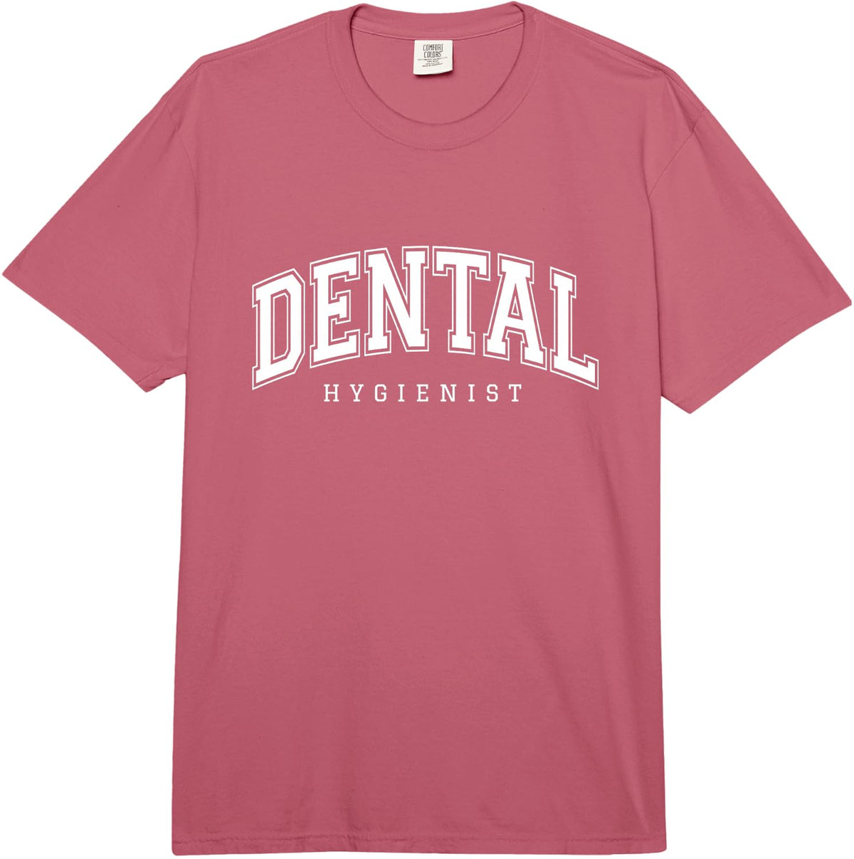 Dental Hygienist RDH Comfort Colors Adult Heavyweight T-Shirt - Adult Unisex Raspberry Red