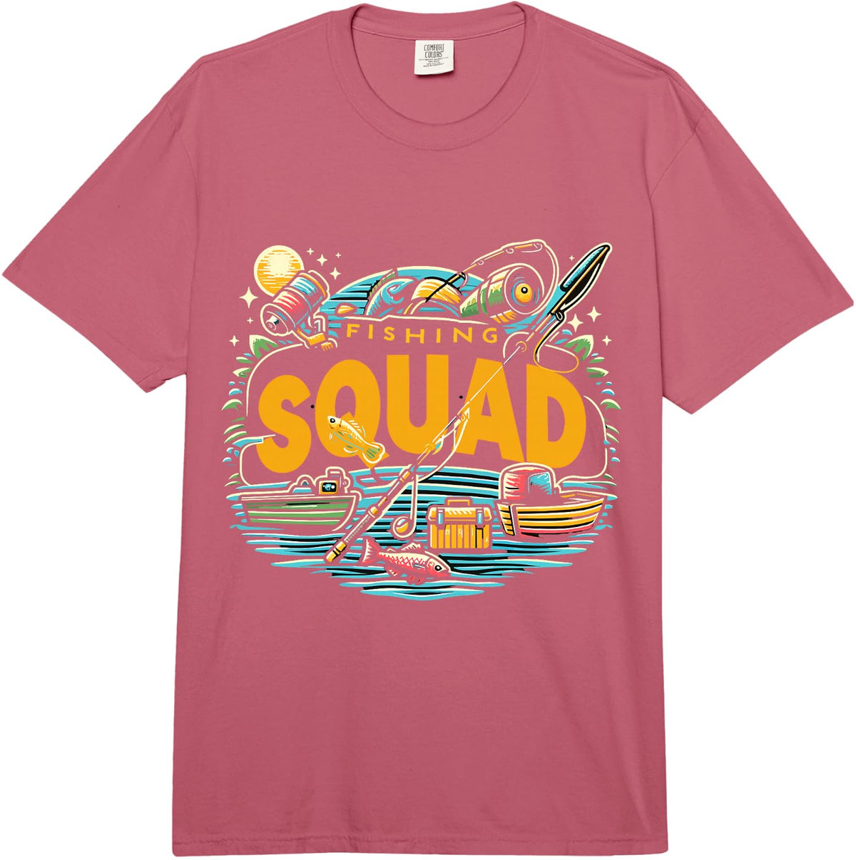 Fishing Squad | Fishing Gear for Anglers Fisherman | Fishing Comfort Colors Adult Heavyweight T-Shirt - Adult Unisex
