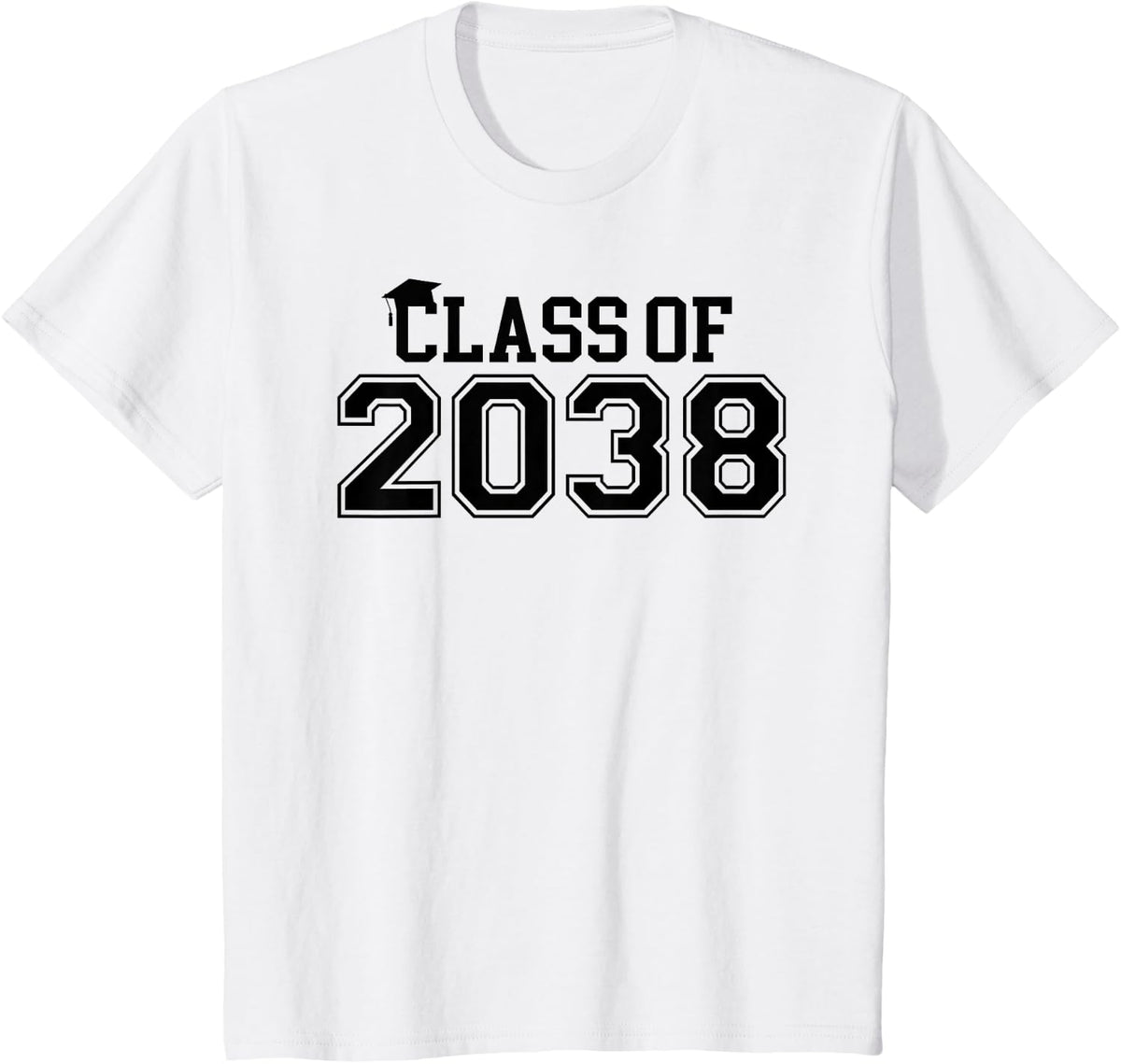Kindergarten Class of 2038 First Day School Graduation T-Shirt - White