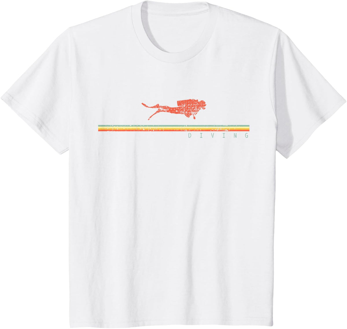 Dive Scubadiver Gift Swim Diving Vintage T-Shirt - White