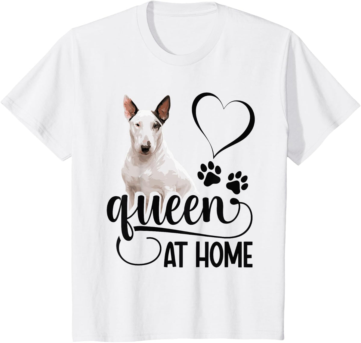 Miniature Bull Terrier Dad King Miniature Bull Terrier T-Shirt - White