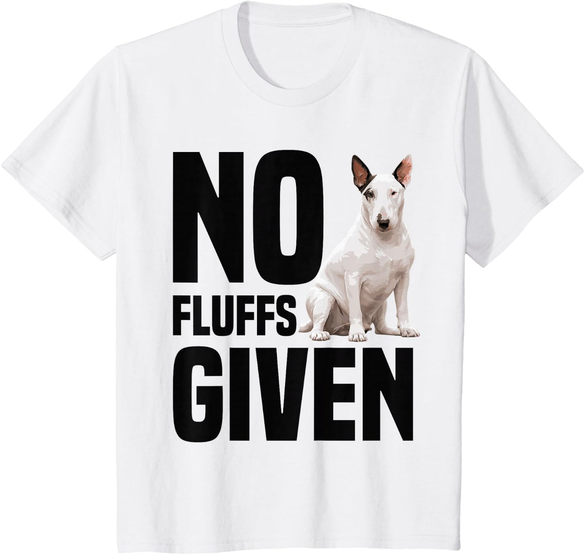 Dog Lover Pet Lover Enthusiast Fluffs Miniature Bull Terrier T-Shirt - White