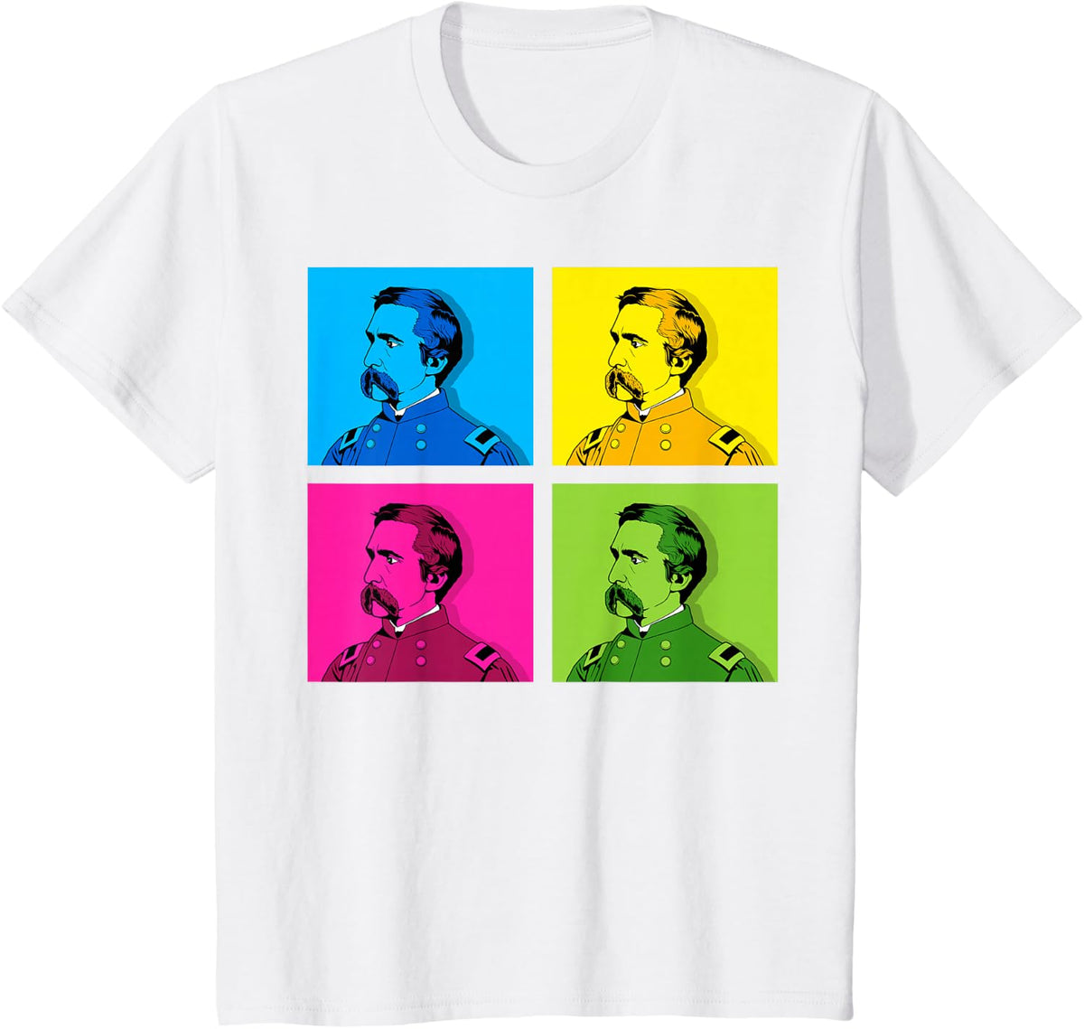 Pop Art Portrain General Joshua Chamberlain T-Shirt - White